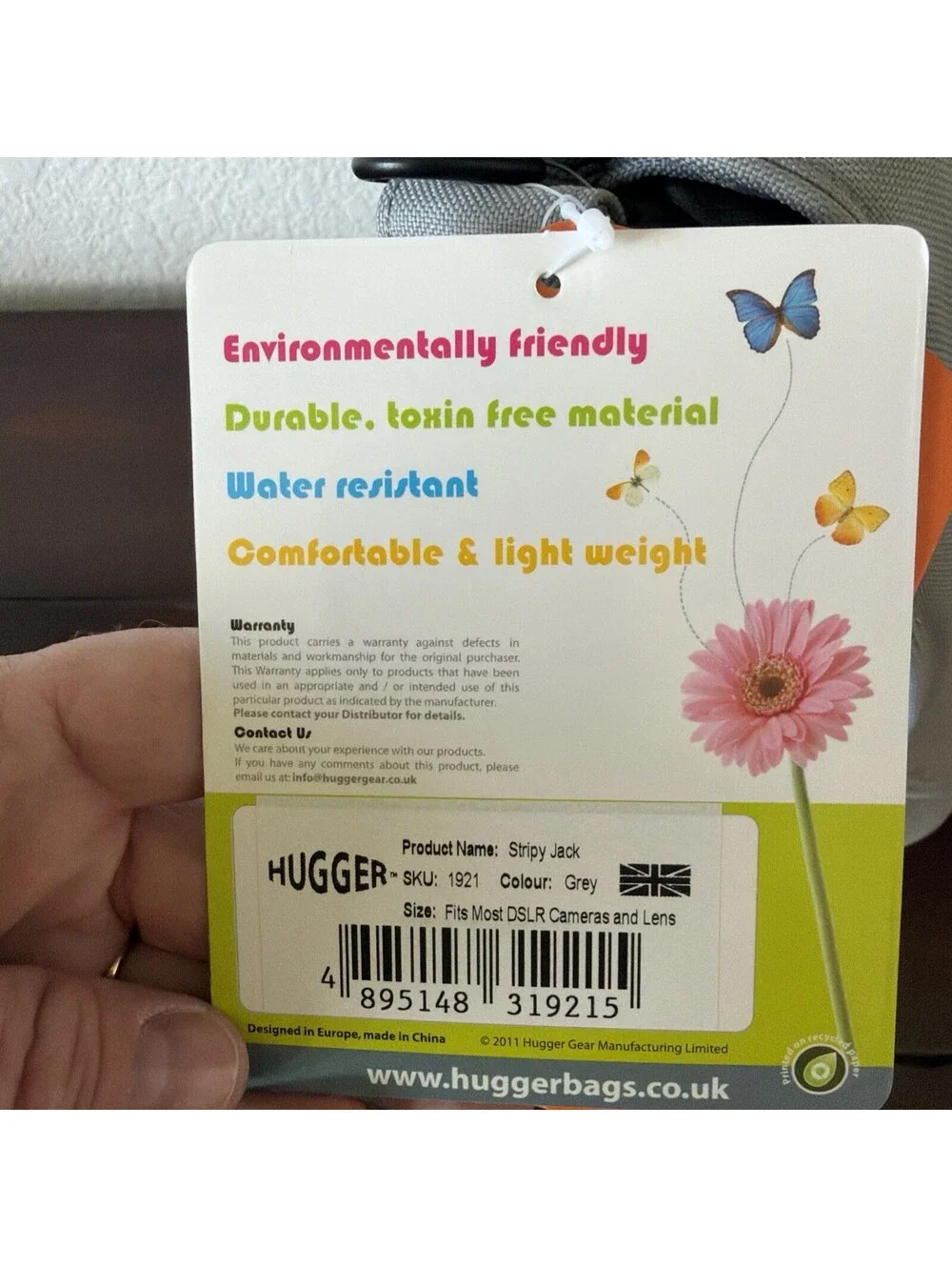 HUGGER Camera Bag Cross Body Or Shoulder. Water Resistant. Padded
